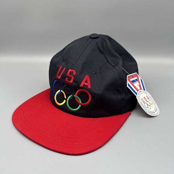 Vintage 1996 USA Olympics Snapback Hat Deadstock NWT NOS Embroidered - Picture 1 of 8